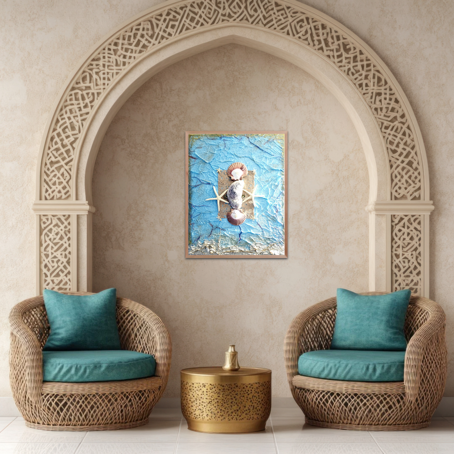 Beach Themed Textured Canvas