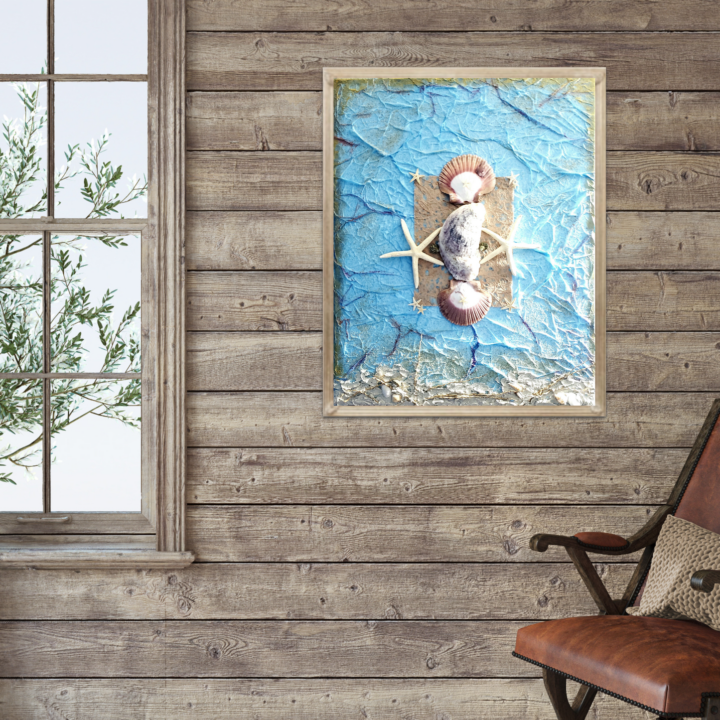 Beach Themed Textured Canvas