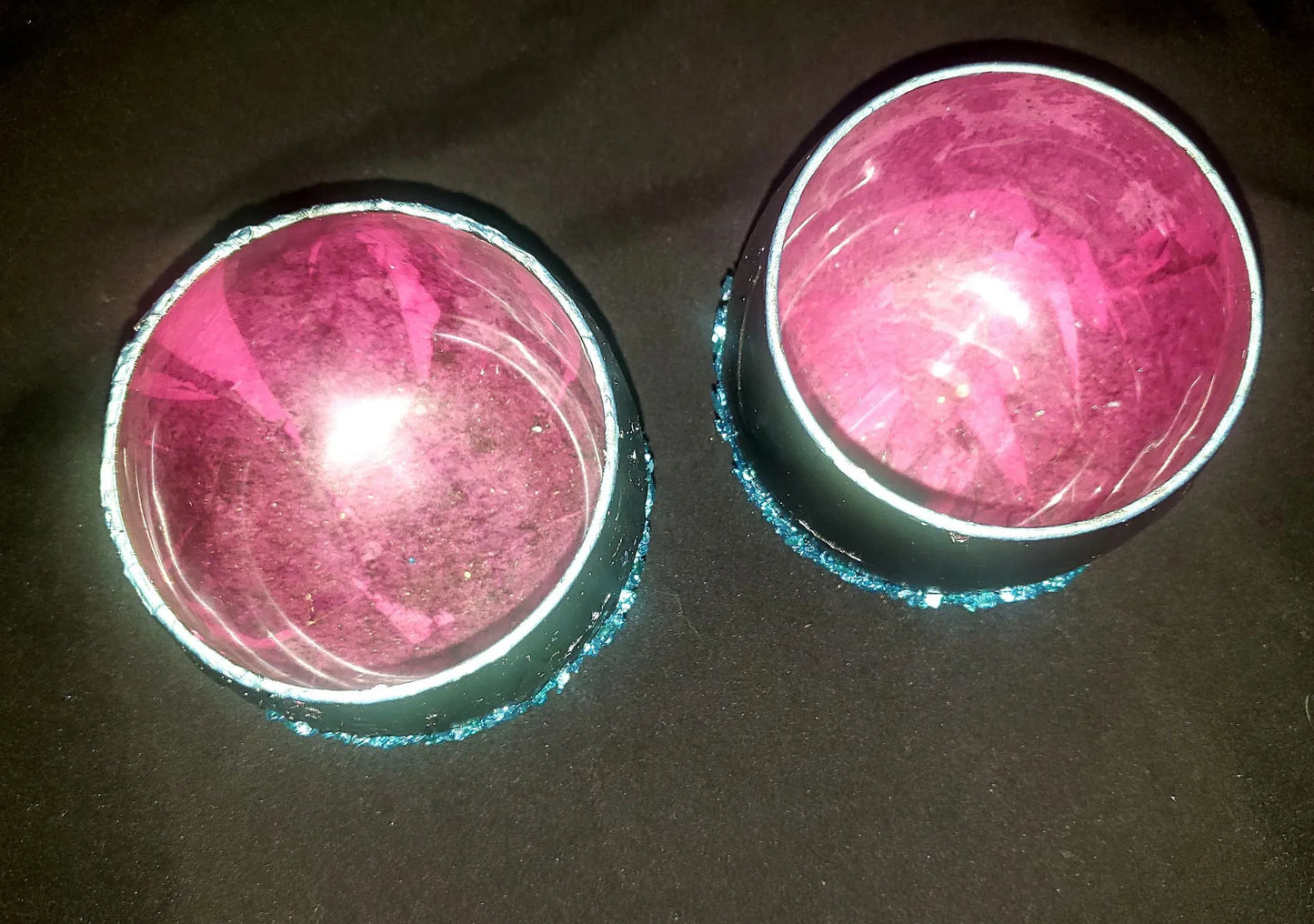Textured Embellished Glass Cups