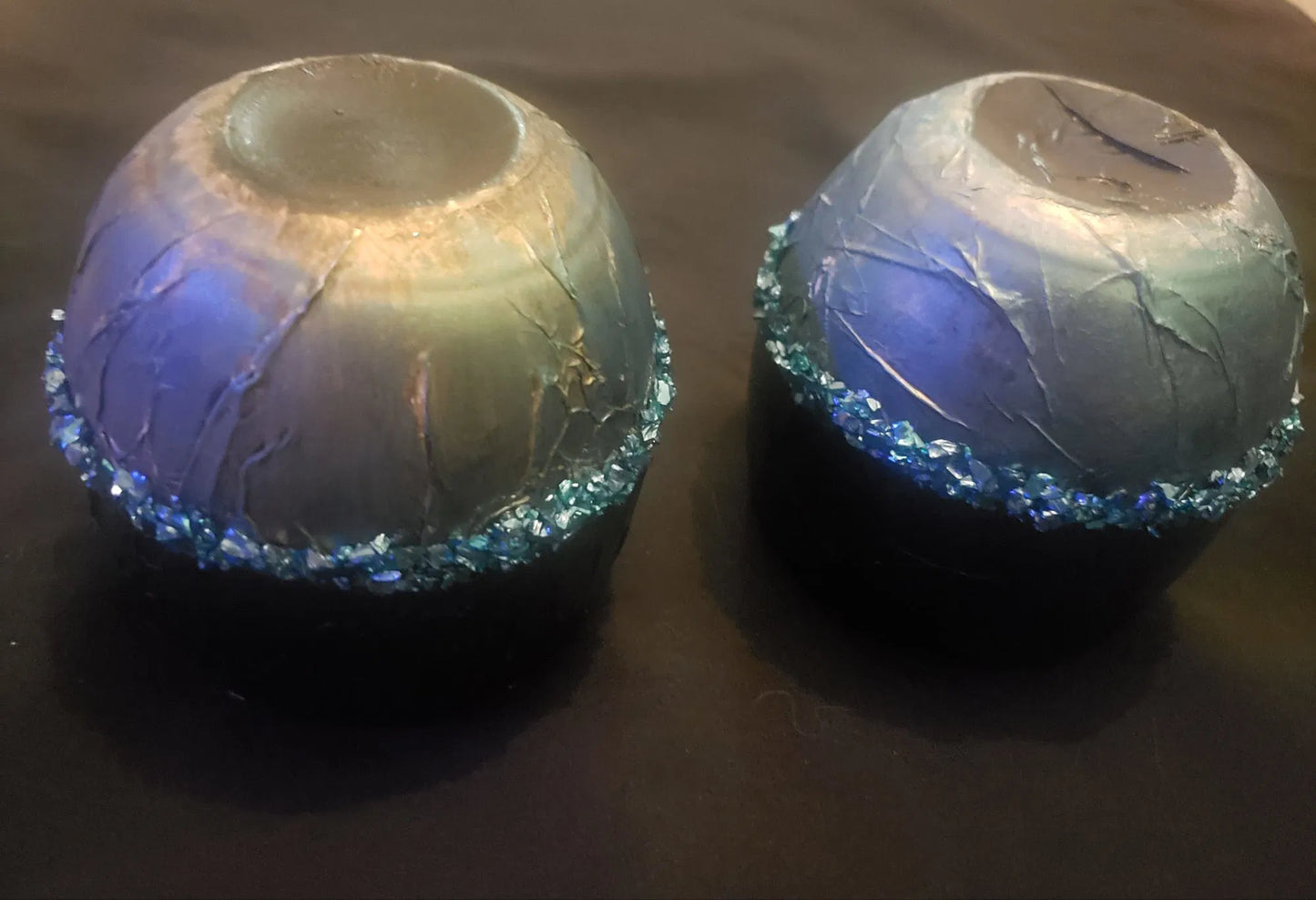 Textured Embellished Glass Cups