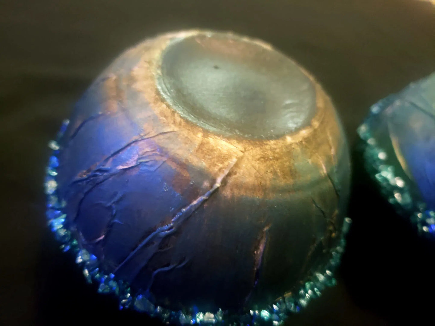 Textured Embellished Glass Cups