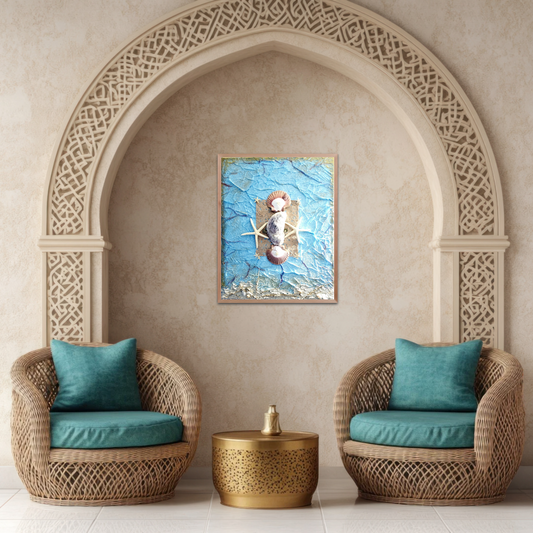 Beach Themed Textured Canvas