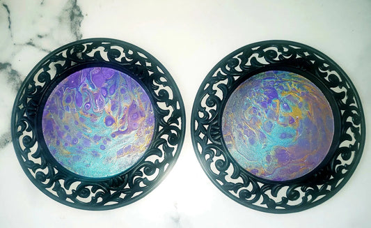 Set Of Acrylic Pour Candle Holders