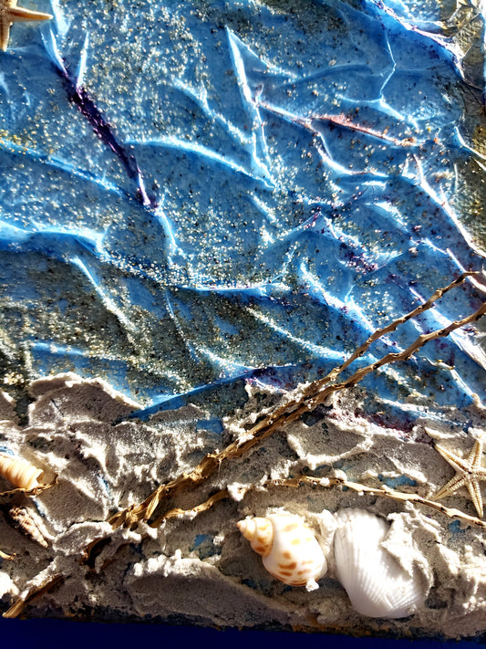 Beach Themed Textured Canvas
