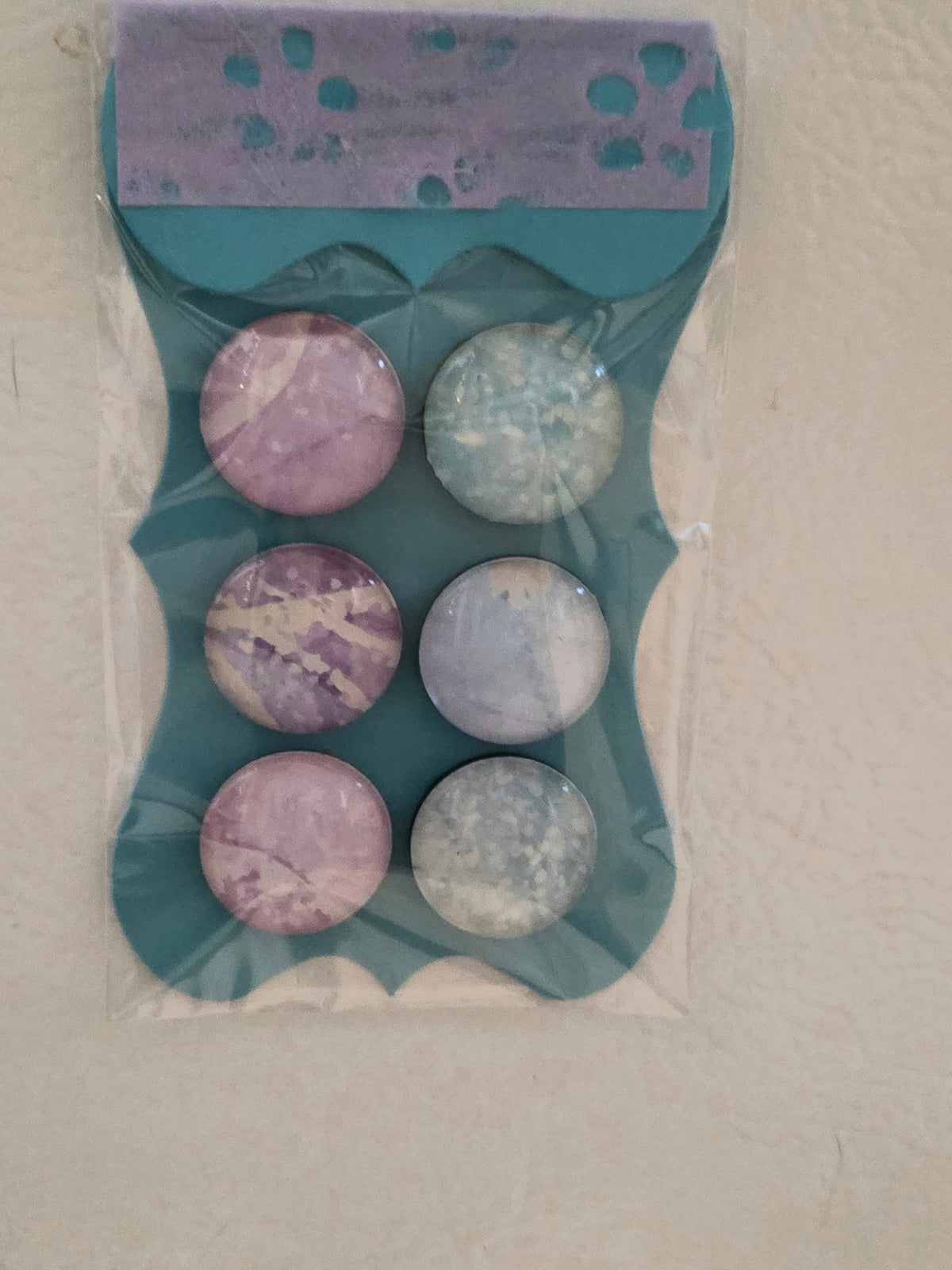 Purple and Blue Round Cabochon Magnets (007)