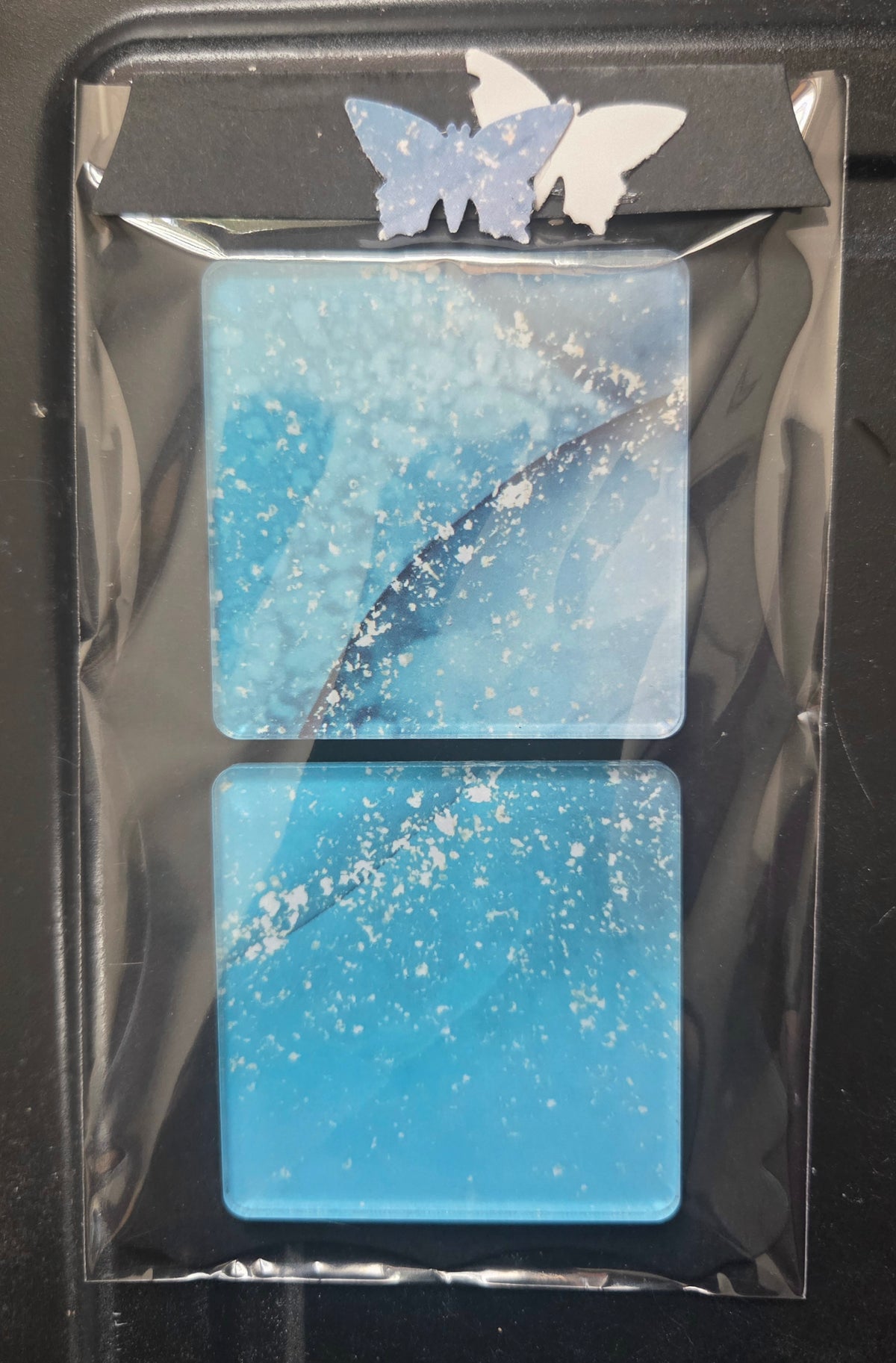 Blue & Black Square Magnets (S4)