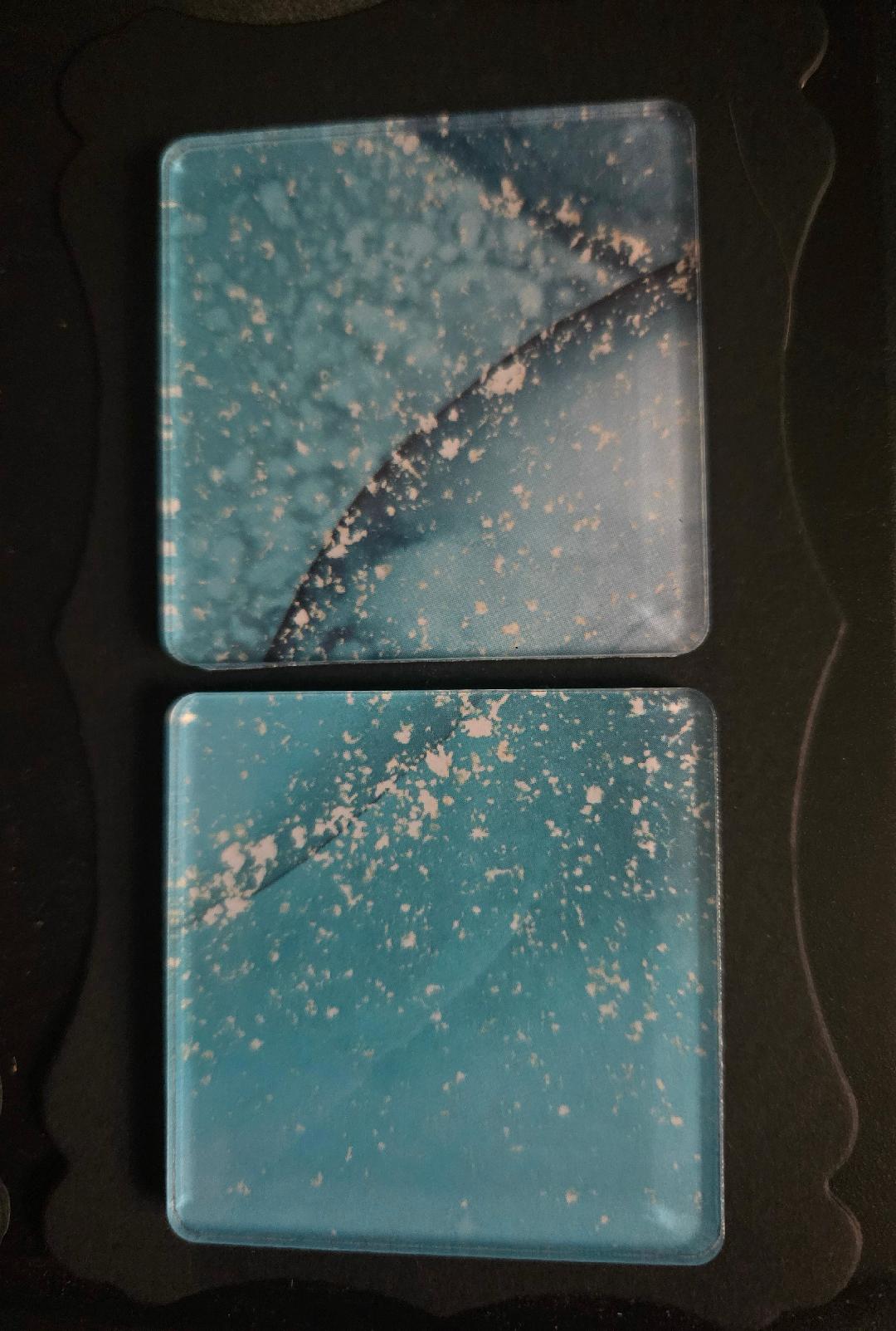 Blue & Black Square Magnets (S4)